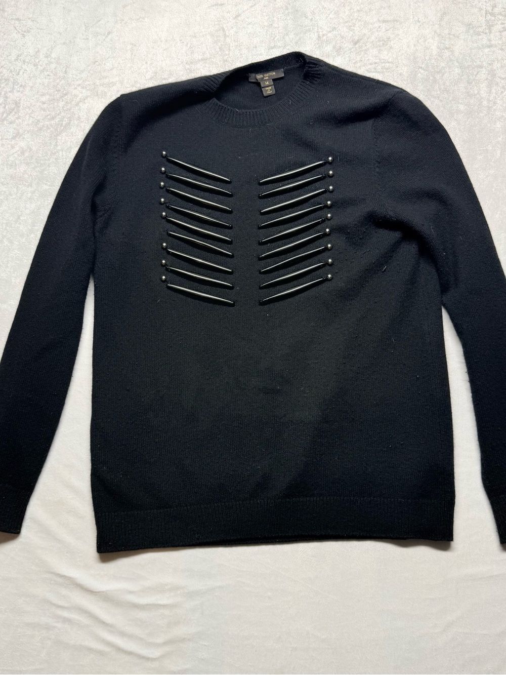 Louis Vuitton woman’s Crewneck Sweater with Front Stud Detailing